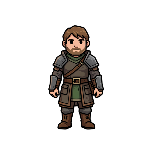um personagem 2d 16x16 estilo skyrim 