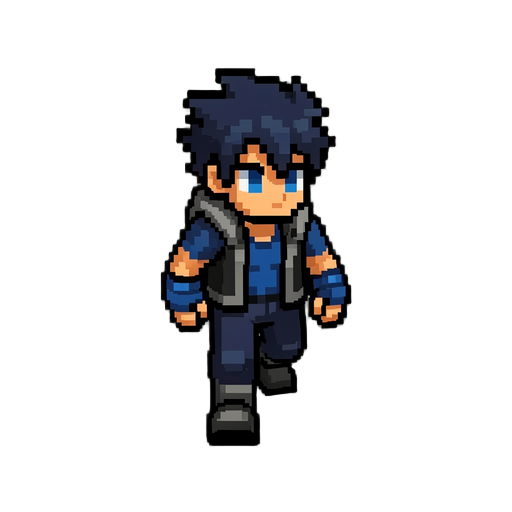 personagem parado e andando