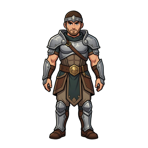 guerreiro de mmorpg para coloar no meu jogo criado com ia pelo cursor.