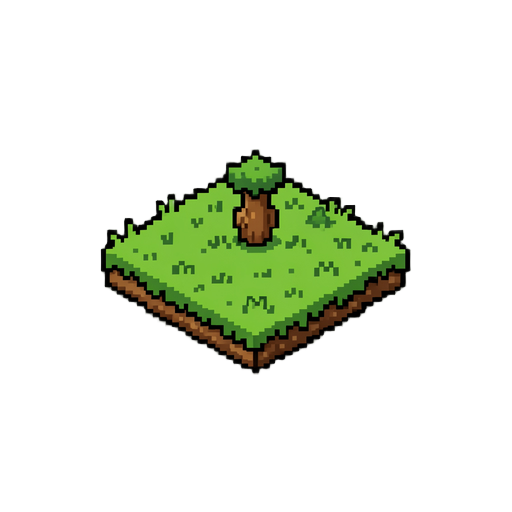 crie uma plataforma de grama ou chao estilo pixel art para meus personagnes andarem sobre