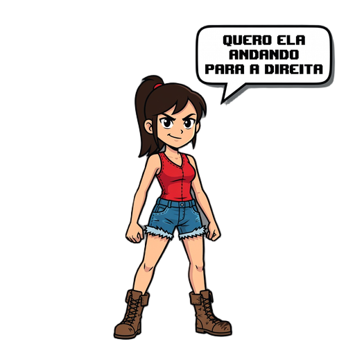 quero ela andando para a direita 