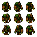 create an 8-frame pixel art walk cycle sprite sheet of a forest guardian treant. style: retro rpg pixel art, 128x128 pixels per frame, clean readable silhouette, hand-crafted pixel art, no ai blur, no painterly effects. character: - wooden golem made of