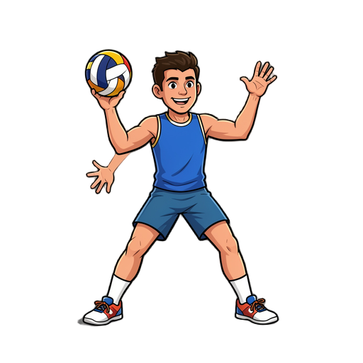 um jogador de voleibol