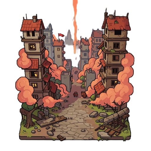 cidade para mmorpg pixel arte igual a imagem 