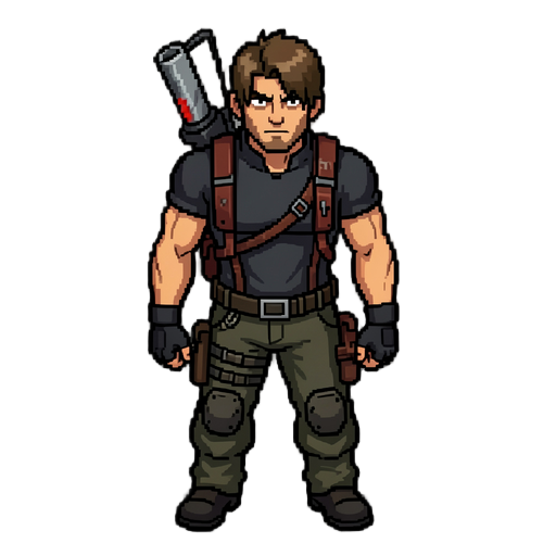2d 32x32 leon resident evil 4 original