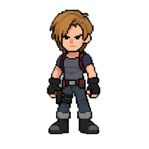 2d 32x32 leon resident evil 4 original