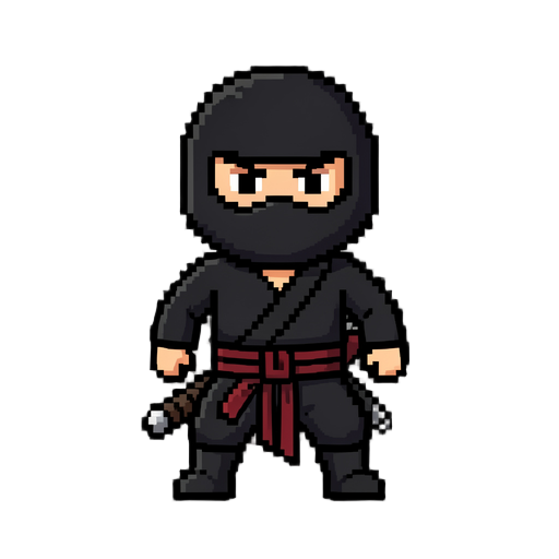 ninja, pixel art