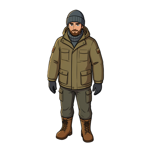 homem com roupa de frio