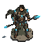 hero caractere in a ruin world