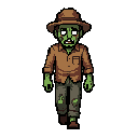 a bangladeshi farmer zombie walking towards the camera