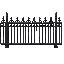 high quality 2d sprite pixel art of a gothic steel fence for a cemetery.