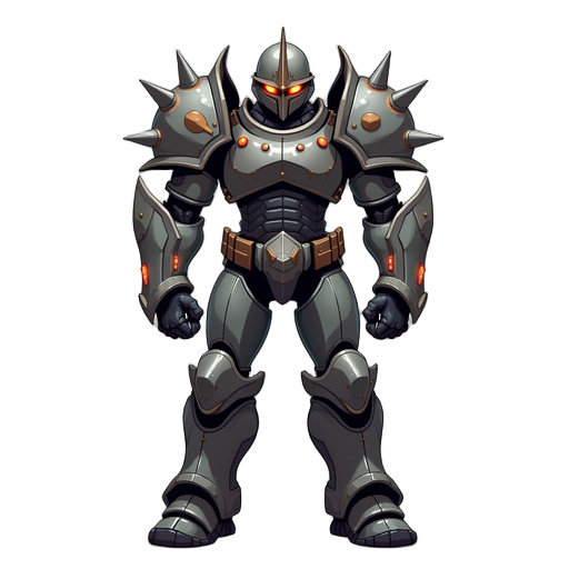 guerreiro estilo berserk com armadura cada lado da armadura tem um rosto de um titan, fazendo ele correndo em 6 posição diferente de lado