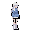 32x32 pixel art side-view game character sprite, facing right, slight 3/4 angle, idle standing pose, transparent background, based on reference character sheet