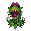 same plant monster from the reference image. pixel art. top-down rpg. idle pose. keep exactly the same colors, proportions and design. transparent background.