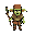genera el goblin de la referencia para un juego estilo final fantasy antiguo 