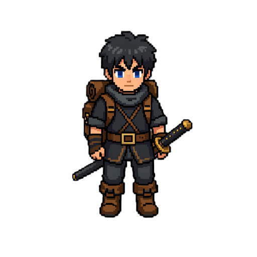 create the character exactly as in the reference. em pixel art