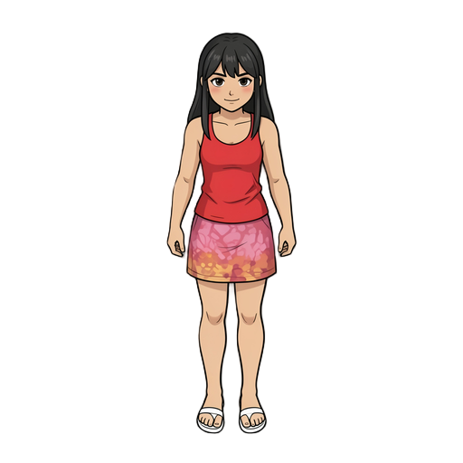 2d character, viewed from the side, facing horizontally