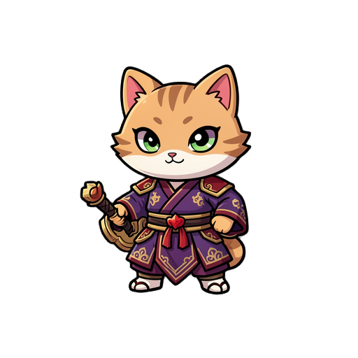 I want to make a VampireSurvivors-like game. I am planning to release it to steam. The theme is Korean Traditional. And I want to test you how satisfiing you make an i want to make. Please make a 2d example of Derpy the Cat of K-pop Demon Hunters. Can you