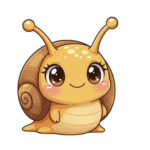 chibi cute snail