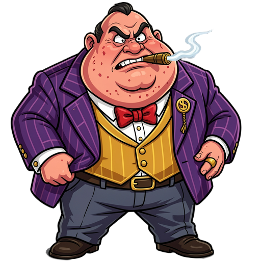 create a evil casino boss character