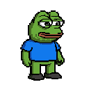 standing pepe, facing right side