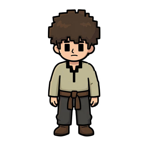 make an animation of him idling, no backgropund