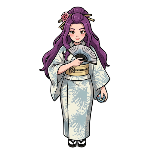 geisha de kimono vilã