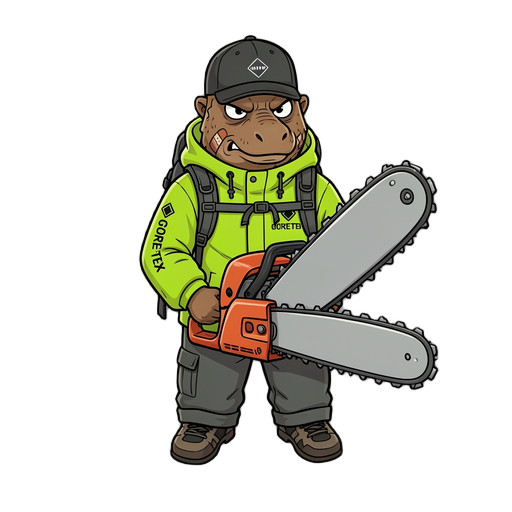 carrying a chainsaw 