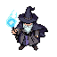 converter this image to topdown wizard character 