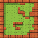 tile map de grama ,tijolos de pedra e a junção dos dois quero que cada bloco do tile map seja 32x32