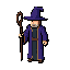 a wizard using a staff
