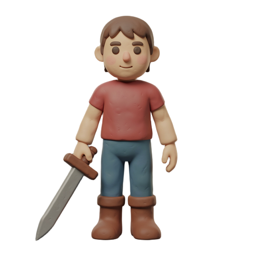 com uma espada