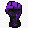 black fist with a purple layer on top, transparent background