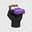 black fist with a purple bed on top, transparent background