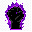 black fist, with a purple layer around it, transparent background