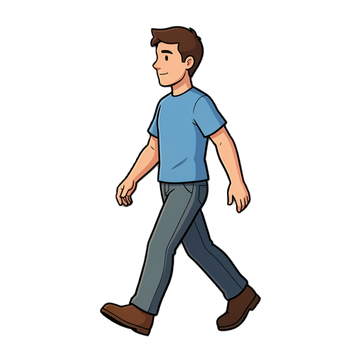 quiero que me crees a un personaje hombre simple, con ropa, que camine en las 8 direcciones