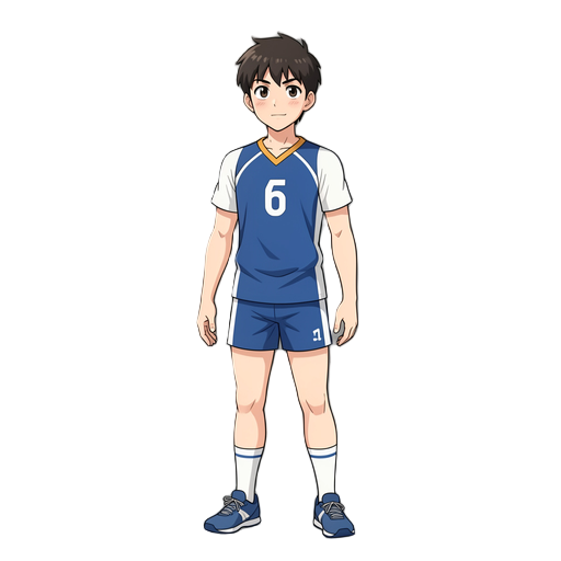 idle male volleyball player