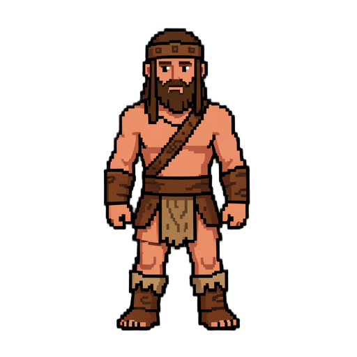 buatkan aku player pixel manusia purba