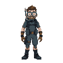 a man with underwater equipment, silt stile