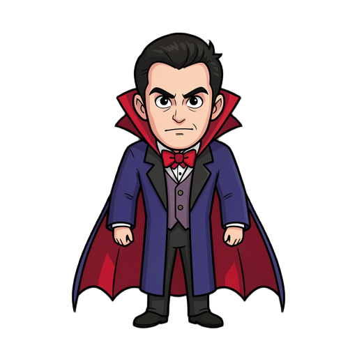 a cartoon vampire