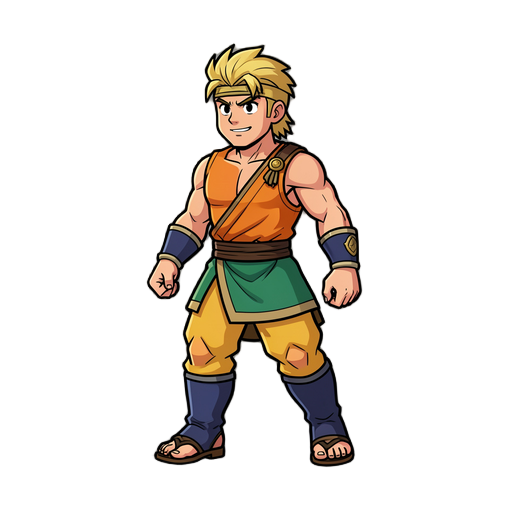 generate a walkink sprite inspirated in breath of fire iv sprites