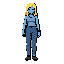 blonde blueskinned woman