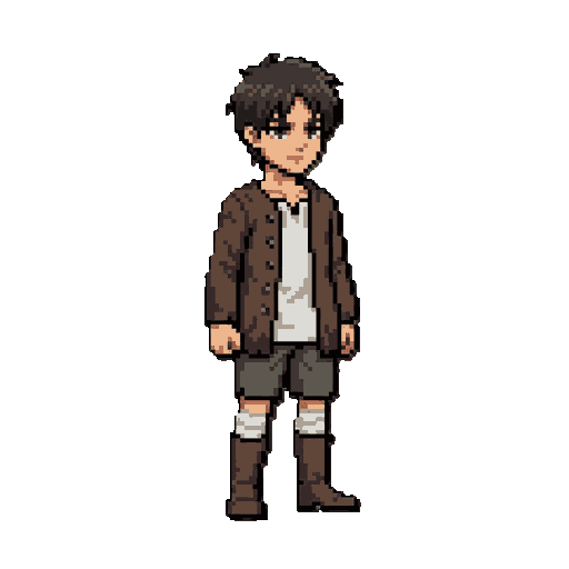 faça o eren criança com aquela blusa marrom q ele usava