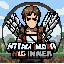 gere uma logo para um mod de minecraft com temática de attack on titan em estilo pixelart combinando com a estética do minecraft 