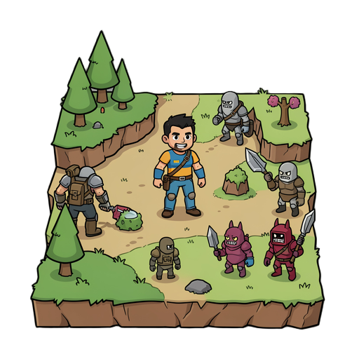 Ta vamos gerar e testar , começe gerando um personagem e mobs em um mapa para testar