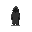 retro pixel art sprite. a low-detail generic character in a t-pose. darkest gray heavy hood and cloaked robes covering the entire body. faces in full shadow. minimalist, grim fantasy style. hard pixels. transparent background.  tradução:  16x16 px, retro 