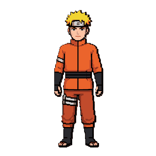 2d pixel art ninja oc naruto male, no village