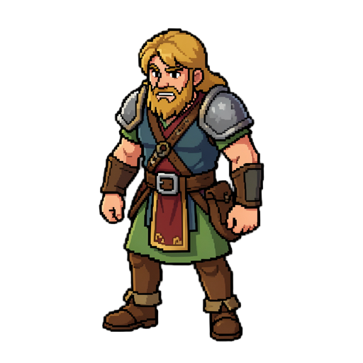 you are a professional pixel artist specialized in tibia-style characters.  task: create a character sprite in classic tibia style using a template-based approach.  style: - tibia-style pixel art (classic mmorpg look) - 45-degree isometric angle (slightly