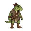 fantasy/prehistoric character for a settlers-like game with 2d side-scroller view