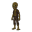 a toxic, sludge-like monster with a tall, thin, elongated body. its flesh has a muddy, viscous texture, as if it is made of poisonous slime and decaying mud. it wears worn, dark leather clothing that tightly wraps around its slender body. the creature has